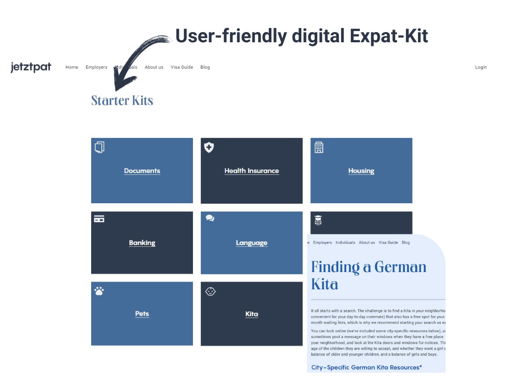jetztpat service: expat kit screenshot